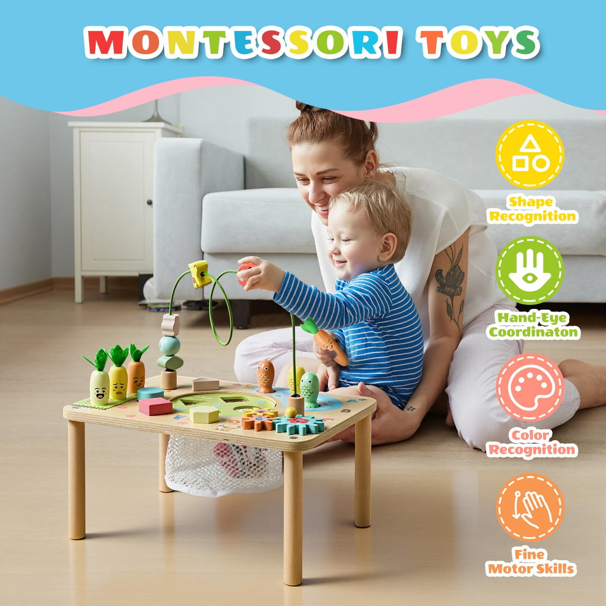WINGYZ Activity Table color sorter helping toddlers explore colors and sorting concepts