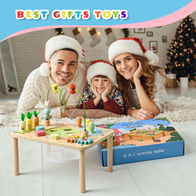 WINGYZ Activity Table durable wood frame providing stability during play