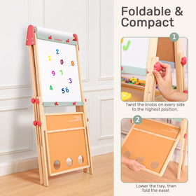WINGYZ easel set up in a living room supports family art time