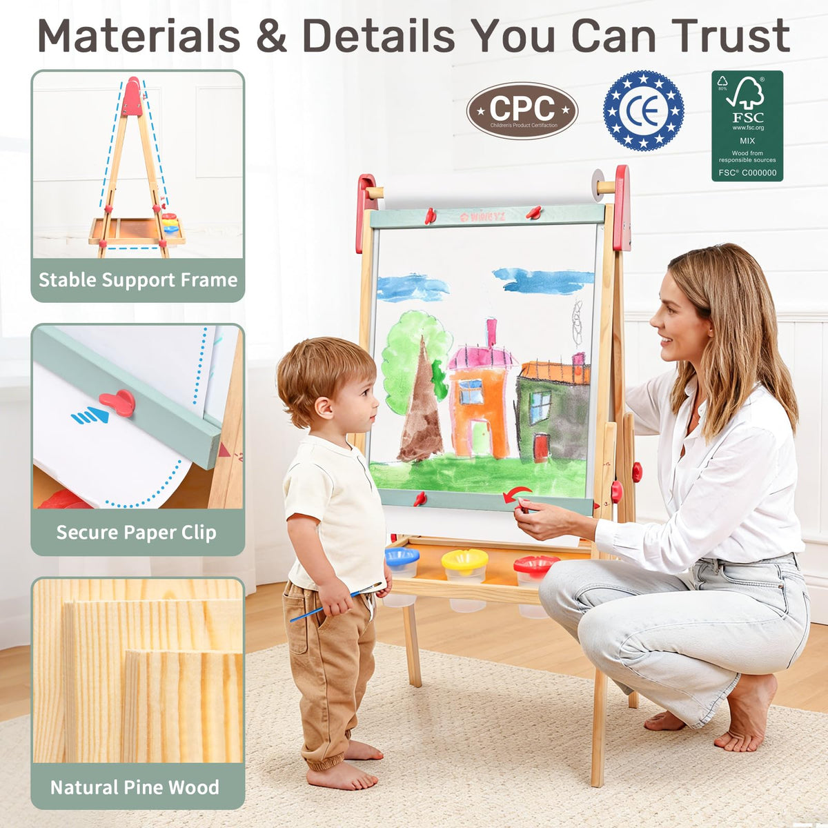 WINGYZ tray and clips keep art supplies within easy reach