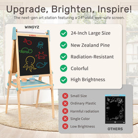 WINGYZ folding wooden frame for compact storage after play
