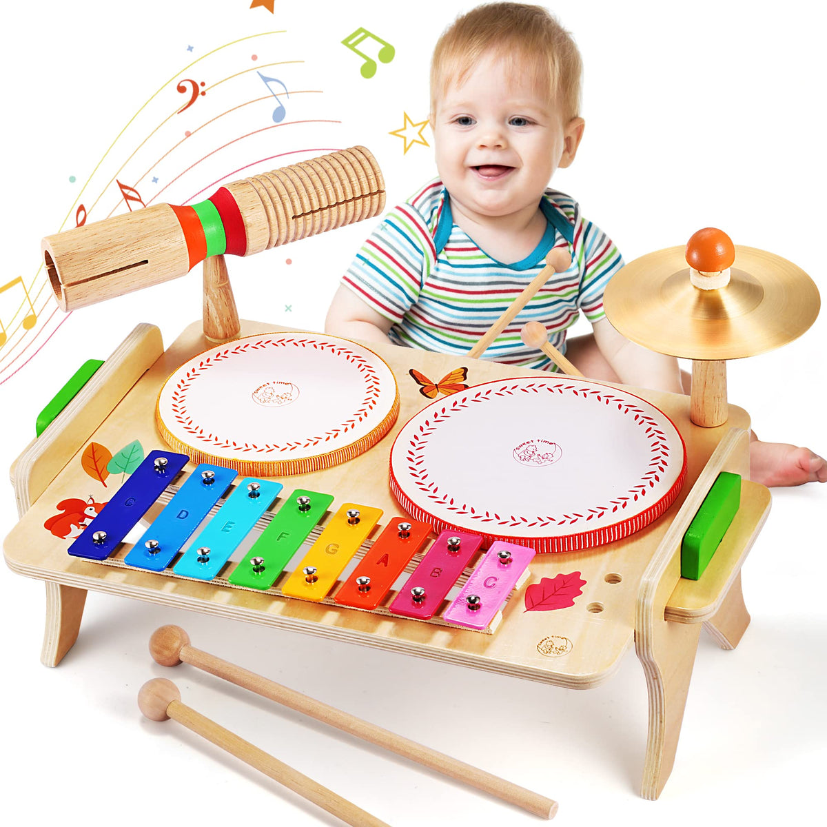 Wingyz Kids Drum Set 7-in-1 on-table assembly for early music exploration.
