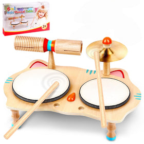 WINGYZ Kids Drum Set six-in-one cat design invites playful music exploration at home for toddlers.
