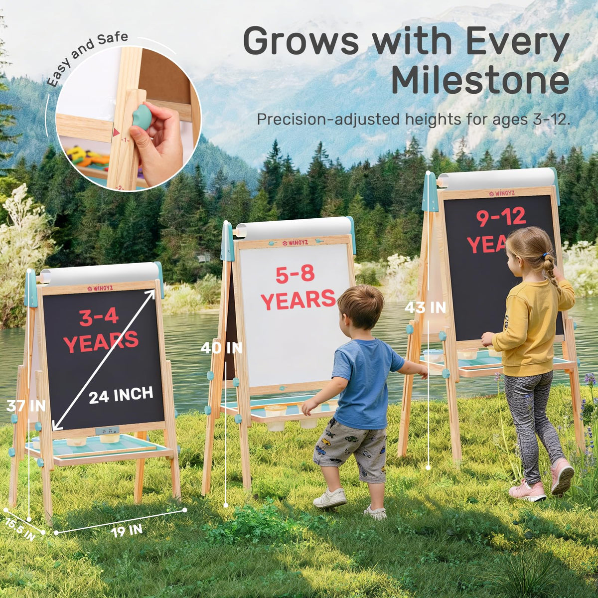 WINGYZ convenient one-touch erase and lock for quick cleanup