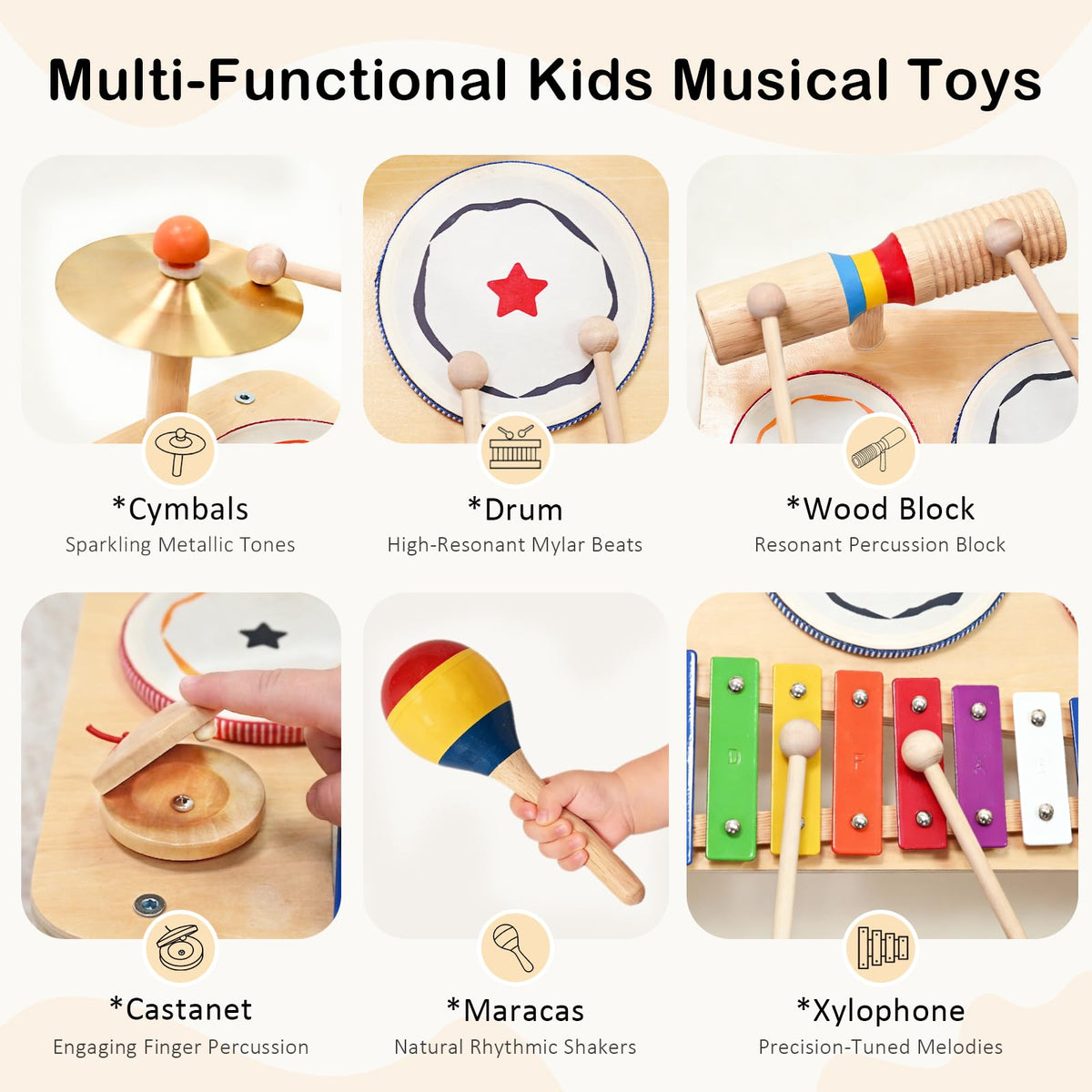 WINGYZ rainbow xylophone with 8-notes promotes color recognition and pitch awareness