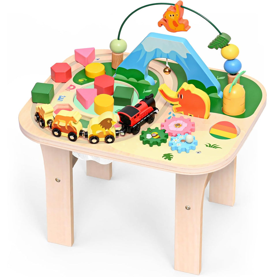 WINGYZ Snow Mountain activity table overview promotes colors and fine motor exploration for toddlers.