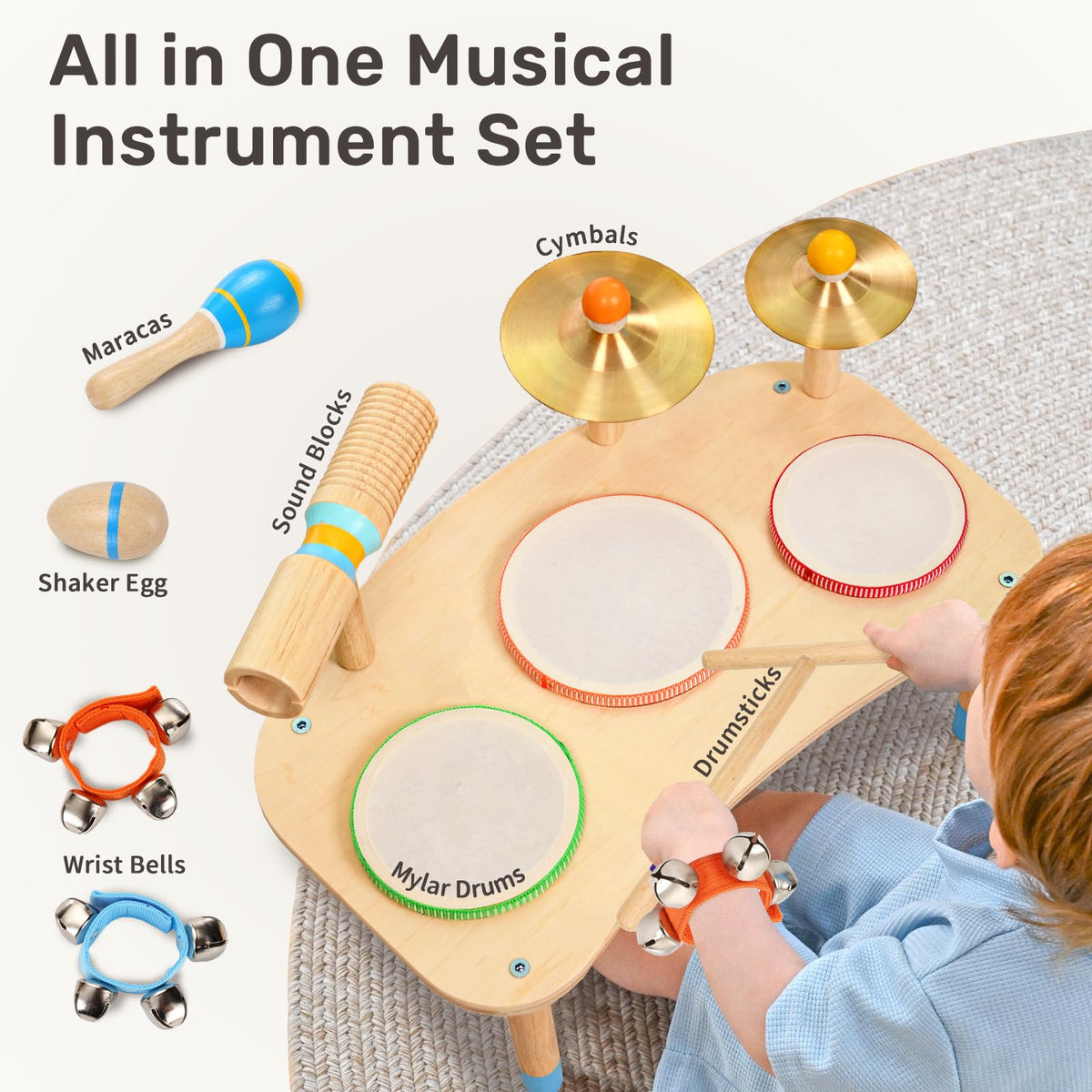 WINGYZ cymbals provide bright tones for lively listening and motor play.