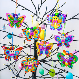 Winlyn chenille stems serving as butterfly antennae