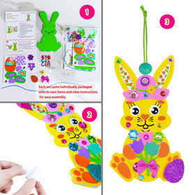 Winlyn Easter Bunny glitter tail sticker adds festive sparkle.