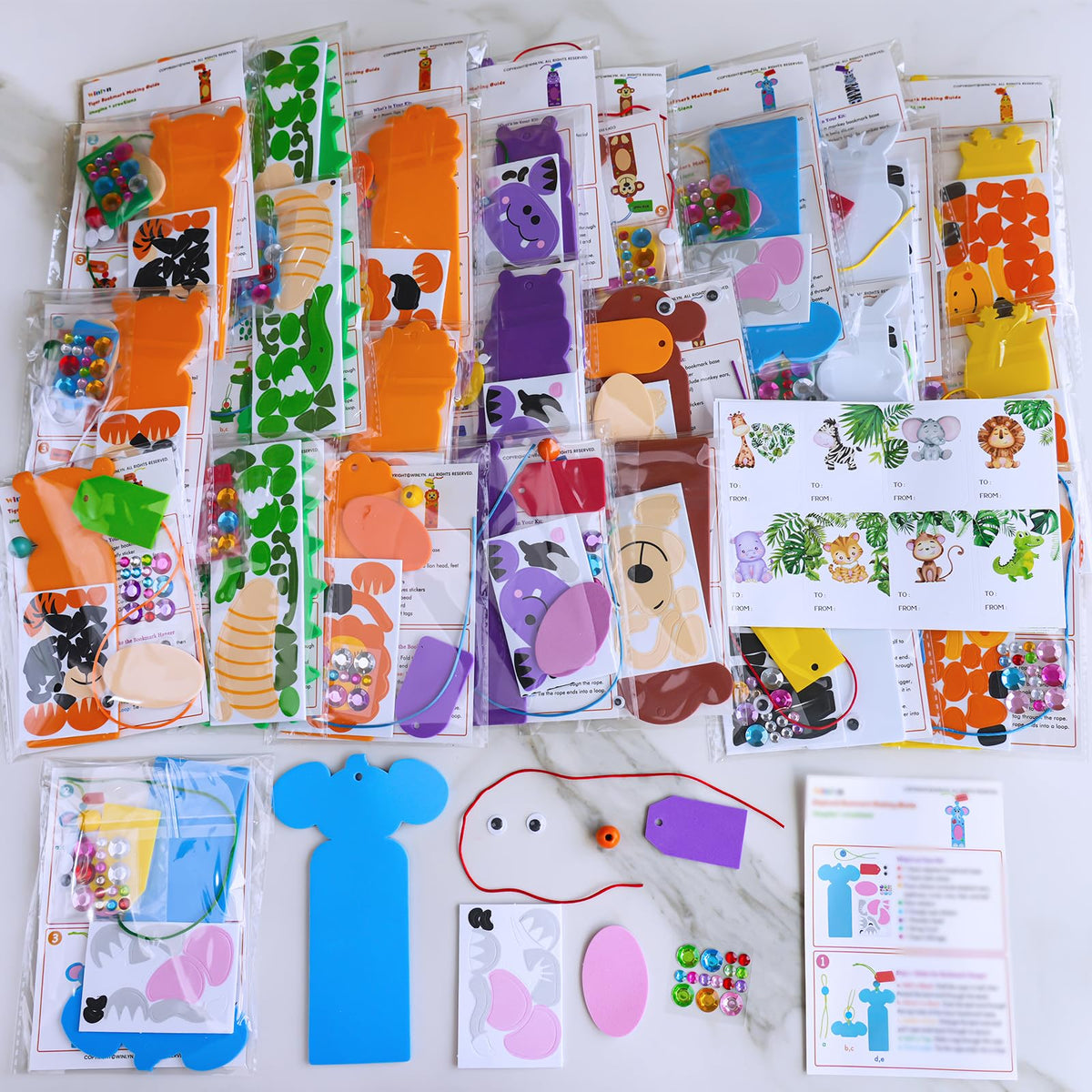 Winlyn hippo bookmark kit with chunky shapes for little hands
