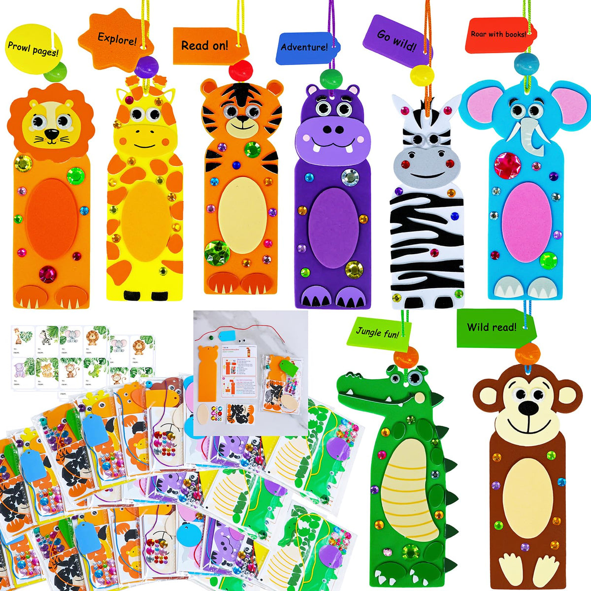 Winlyn tiger bookmark kit for engaging reading time and crafts