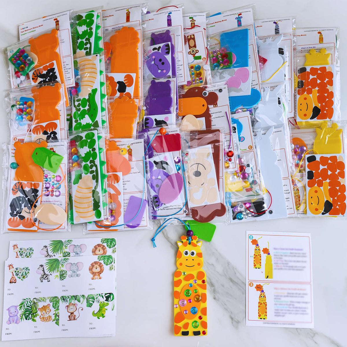 Winlyn zebra bookmark kit featuring stripes to track reading progress