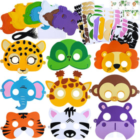 Winlyn Jungle Animal Mask base for quick craft setup and masking fun