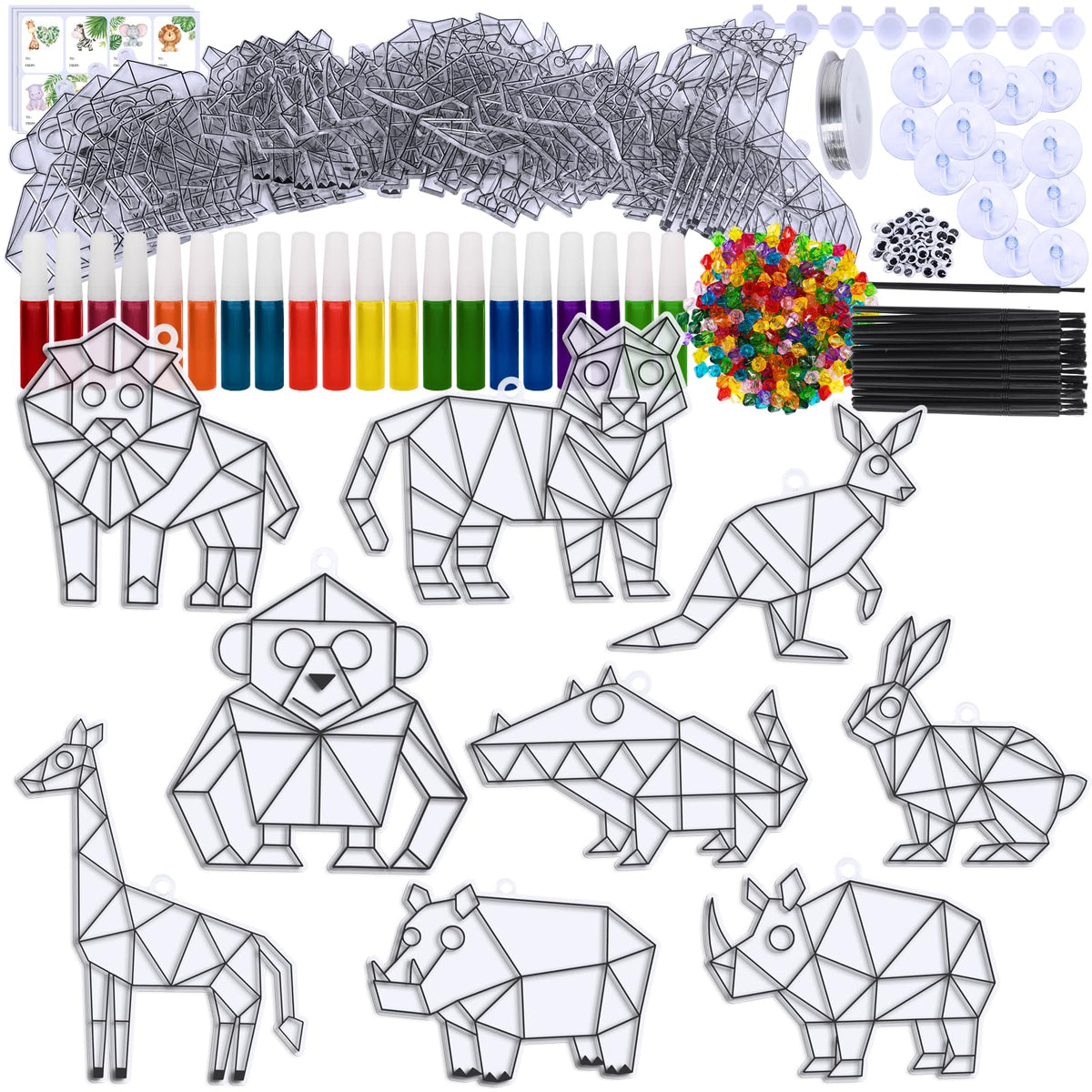 Winlyn Jungle Kangaroo Suncatcher cheerful artwork for classroom windows