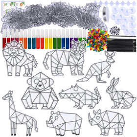 Winlyn Jungle Kangaroo Suncatcher cheerful artwork for classroom windows