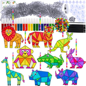 Winlyn Jungle Lion Suncatcher vibrant window art for sunny classrooms and bright home décor