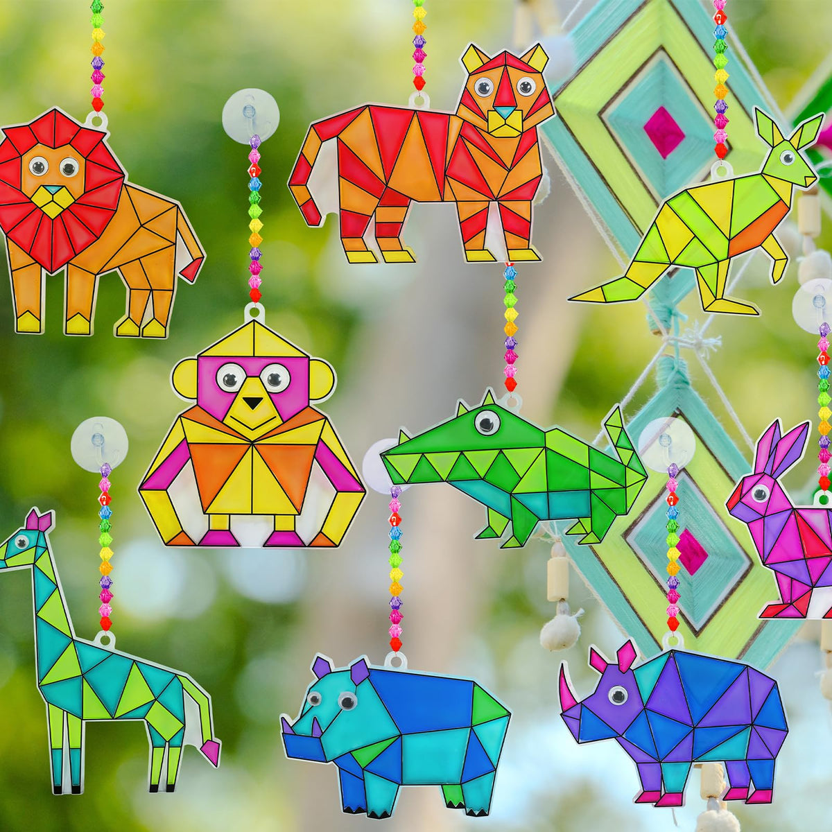 Winlyn Jungle Rabbit Suncatcher delicate lines ready for color finishes