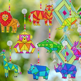 Winlyn Jungle Rabbit Suncatcher delicate lines ready for color finishes