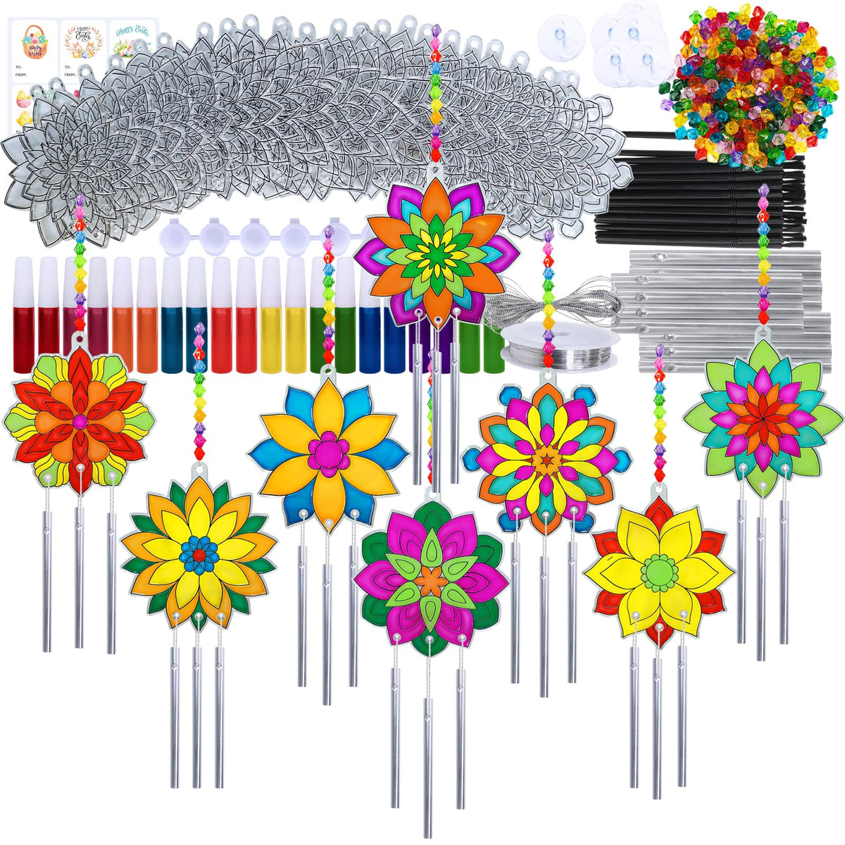 Winlyn lotus flower suncatcher front view brightening sunny windows