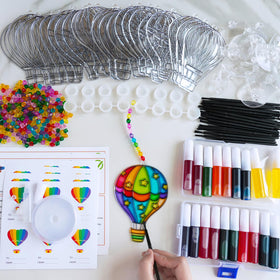 Winlyn paintbrushes set enables precise coloring for detailed balloon designs.