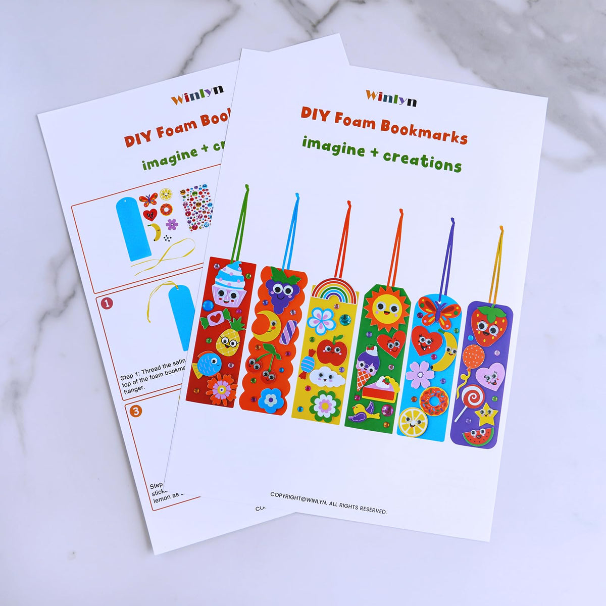 Winlyn themed stickers featuring animals, stars, and shapes