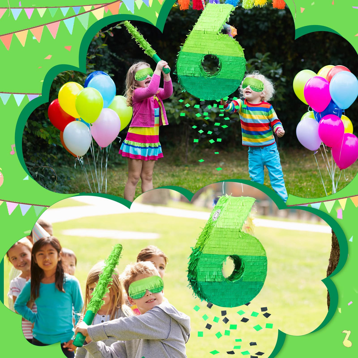 WinnerWhy 3D number 6 pinata design adds visual impact to celebrations.