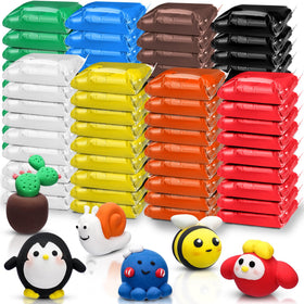 WinnerWhy 72-piece bright color air-dry clay kit for kids' crafts.