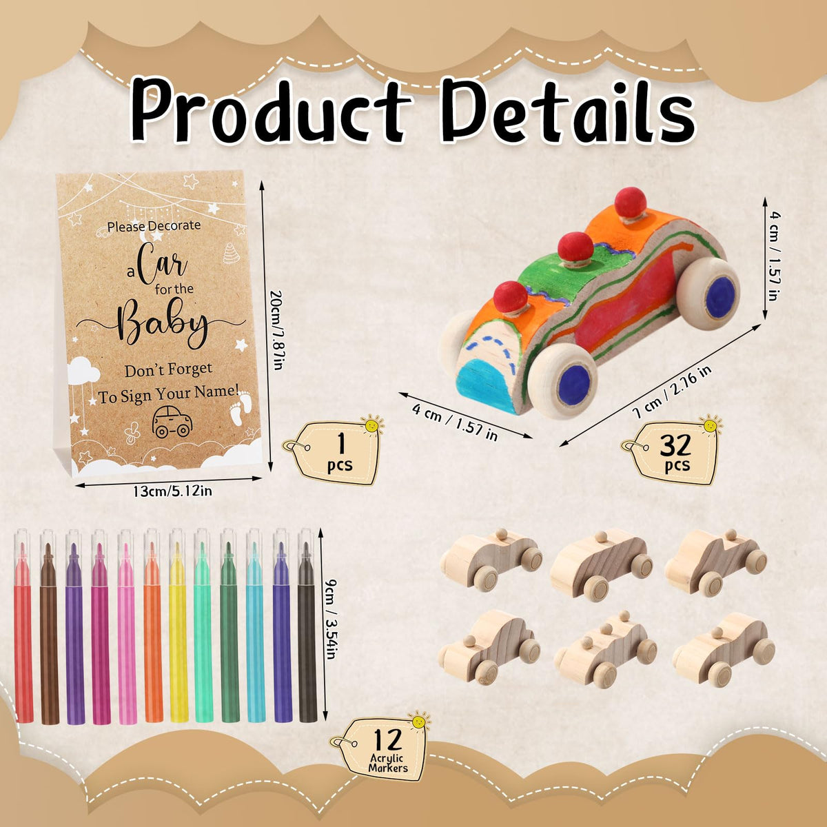 WinnerWhy markers add vibrant color to wooden cars for easy decorating