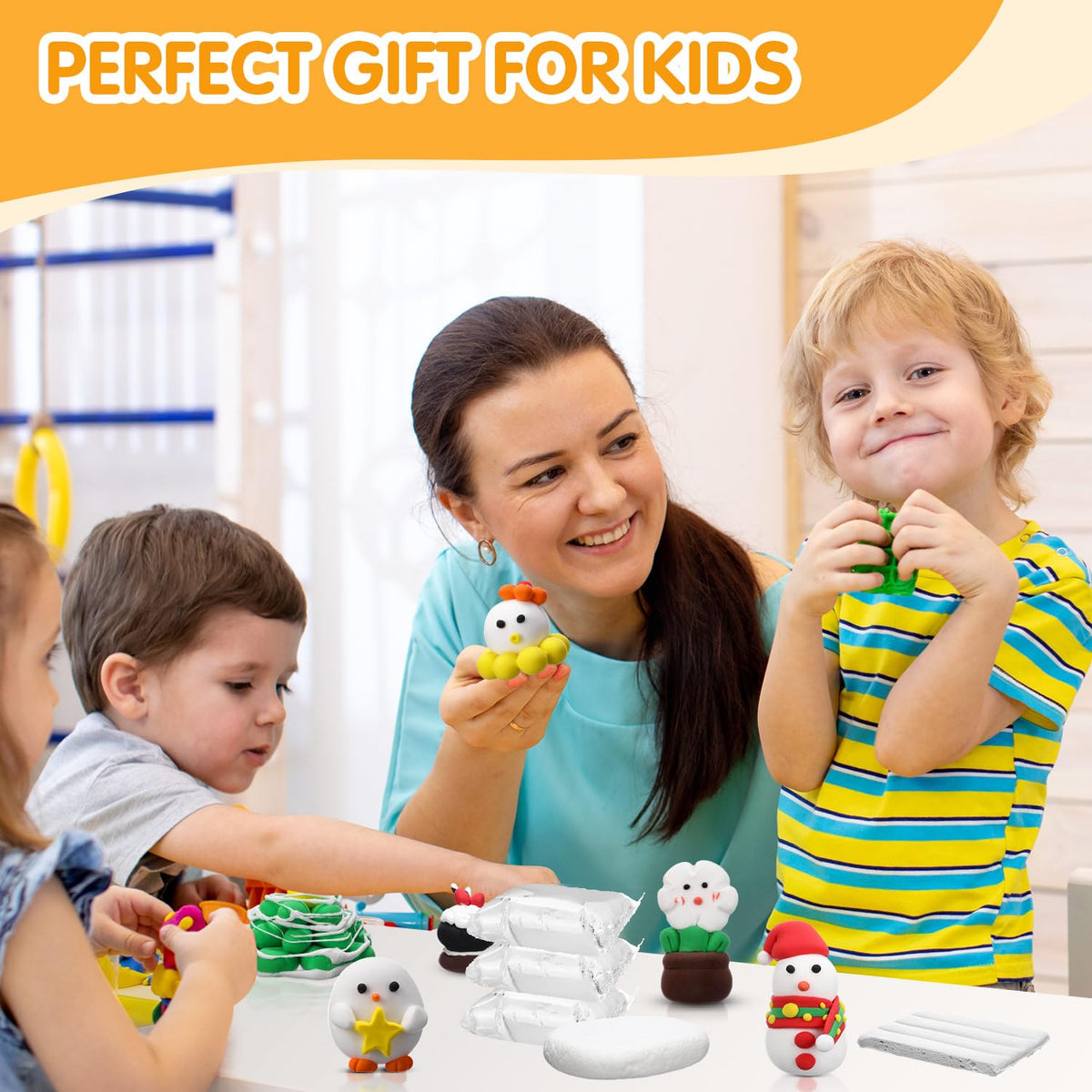 WinnerWhy White clay inspires snow-themed characters and imaginative play.