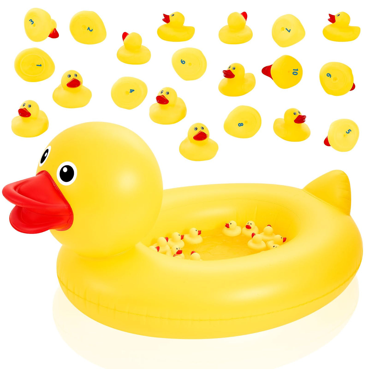 WinnerWhy Duck Matching Game inflatable pond ready for backyard fun and play