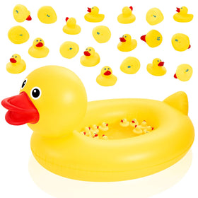 WinnerWhy Duck Matching Game inflatable pond ready for backyard fun and play