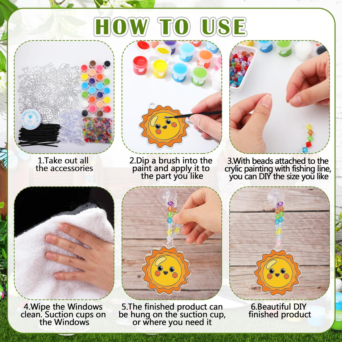 WinnerWhy honeybee suncatcher kit features vivid colors for engaging DIY projects.