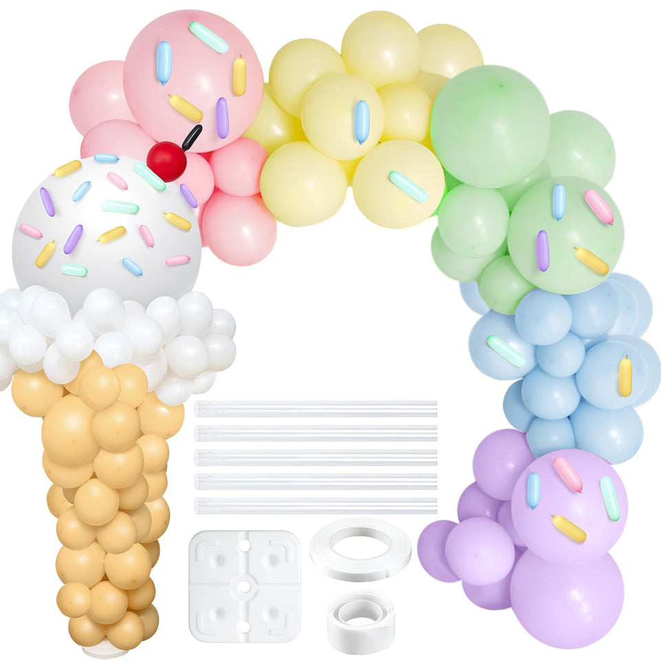 WinnerWhy ice cream balloon garland kit creates a playful party backdrop