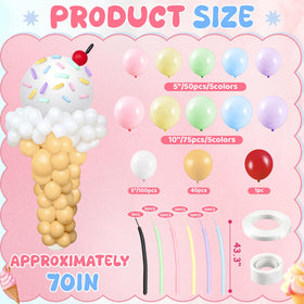 WinnerWhy pastel balloon arch enhances an ice cream themed celebration