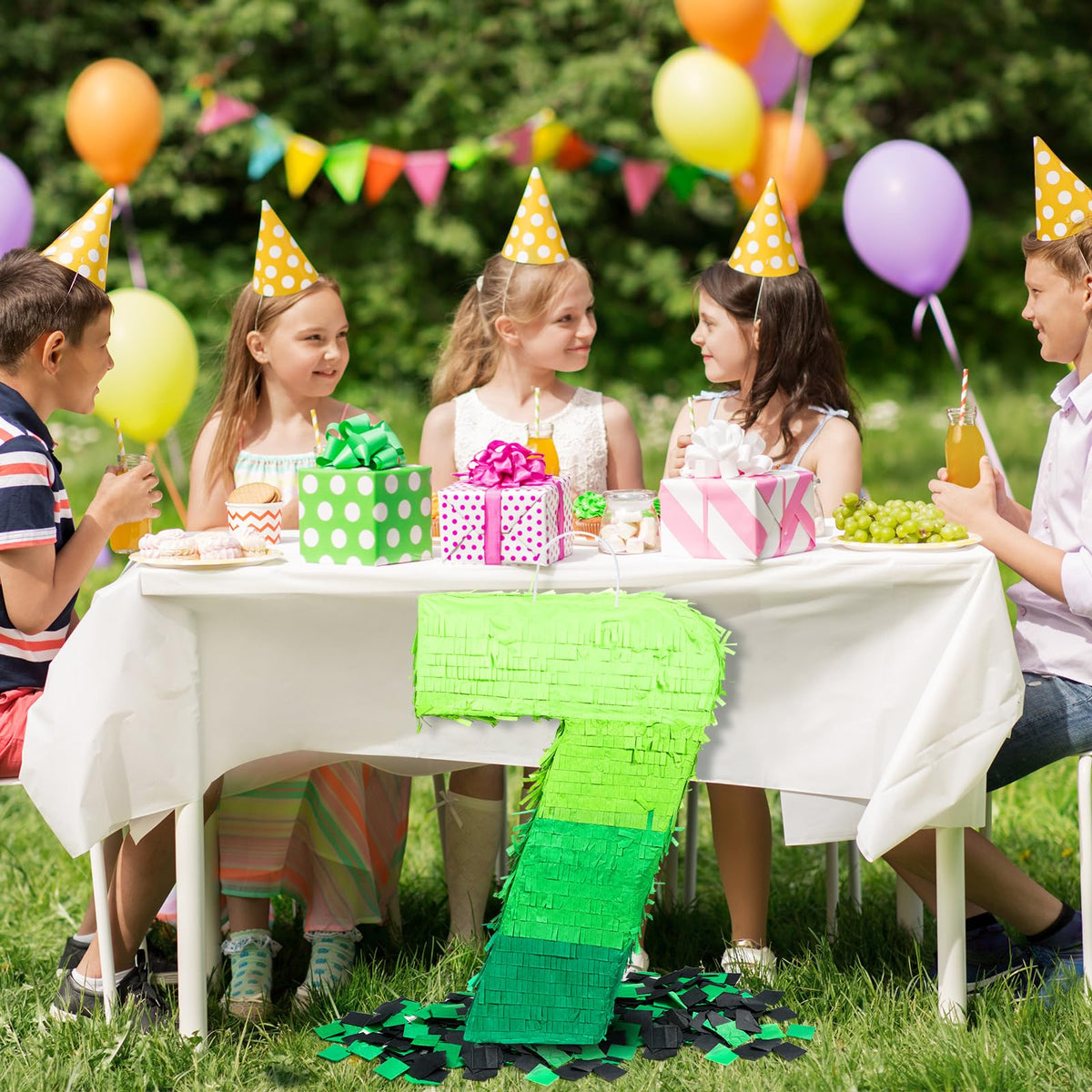 WinnerWhy 16.14-inch pinata size offers a balanced hangable centerpiece.