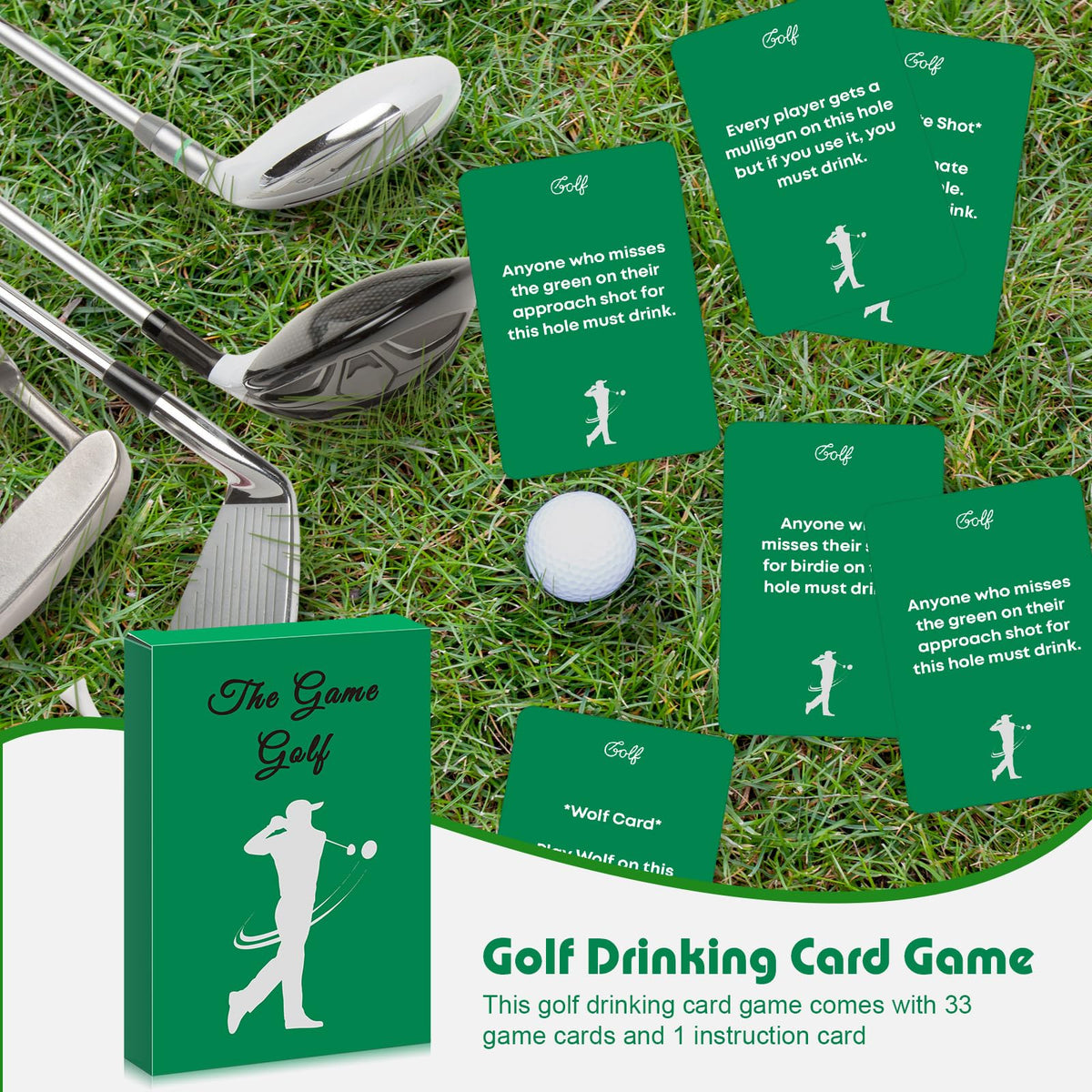 Compact pocket-size golf cards fit easily in a pocket or bag.