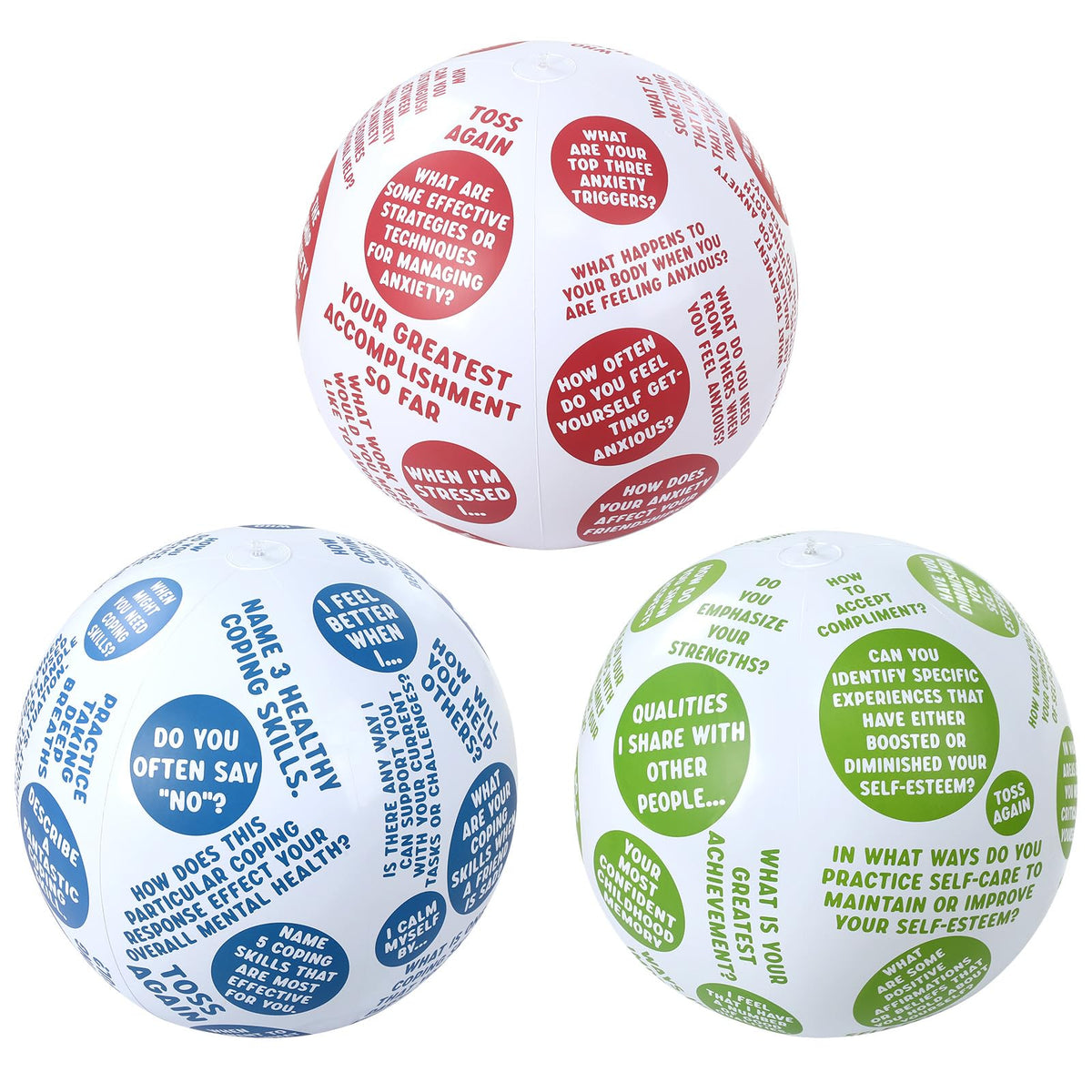 WinnerWhy red anxiety beach ball 24-inch for group sessions