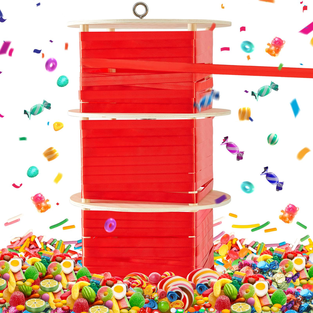 WinnerWhy Spinning Piñata wooden body shows durable construction for repeated use