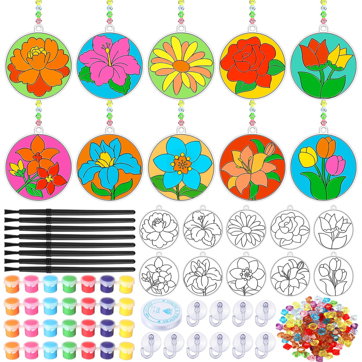 WinnerWhy suncatchers spring flowers collection brightens windows with sunlight