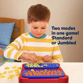 Winning Fingers Pop Up Board Game colors help kids distinguish letters and reduce setup confusion