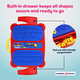 Winning Fingers Pop Up Board Game is compact and portable for on-the-go learning