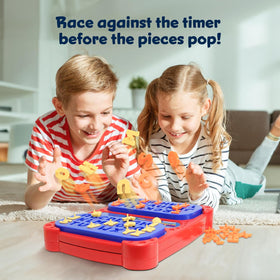 Winning Fingers Pop Up Board Game puzzle pieces support fine motor skills with interactive challenges