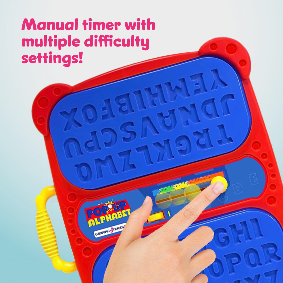 Winning Fingers Pop Up Board Game storage drawer keeps pieces organized for travel