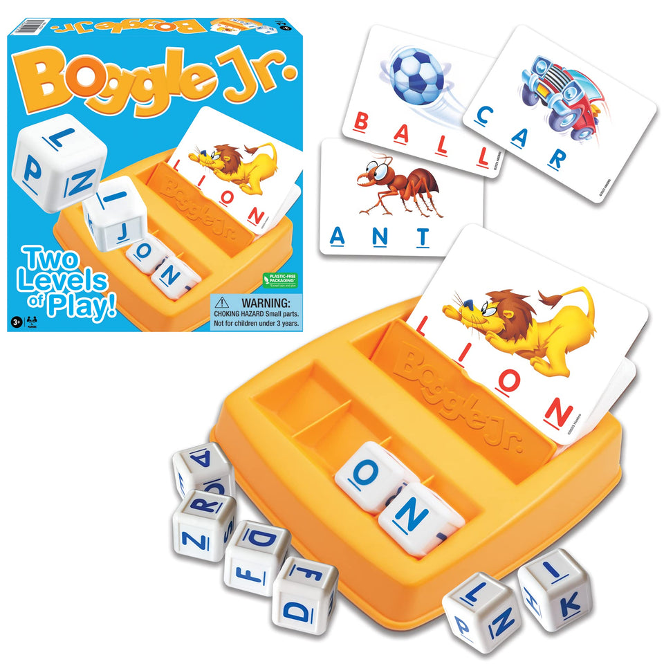 Winning Moves Boggle Jr alphabet learning game enhances early letter recognition through colorful word play