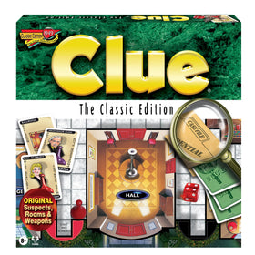 Winning Moves Clue with 1949 artwork and suspects for nostalgic family mystery nights