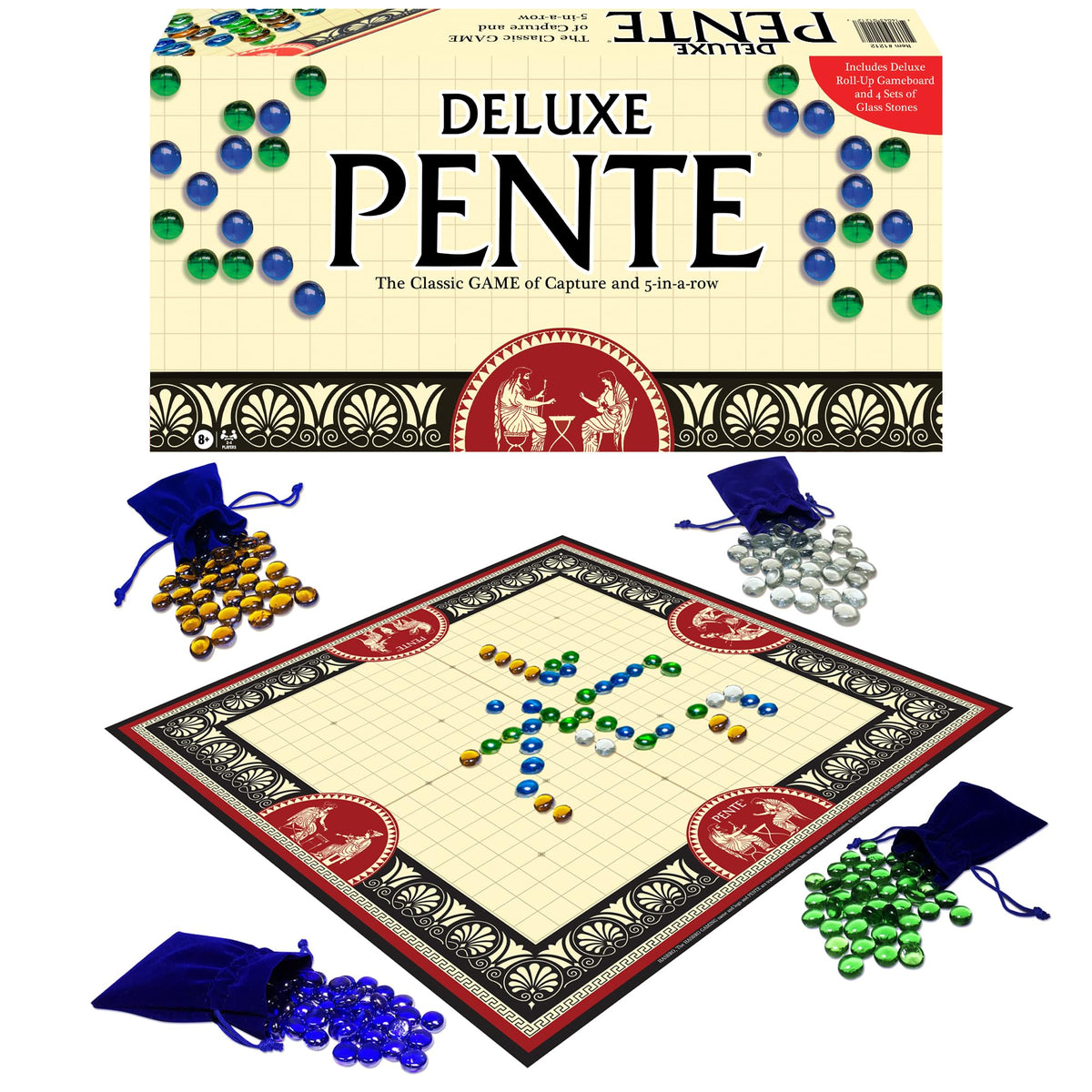 Winning Moves Deluxe Pente roll-up board for portable family play.