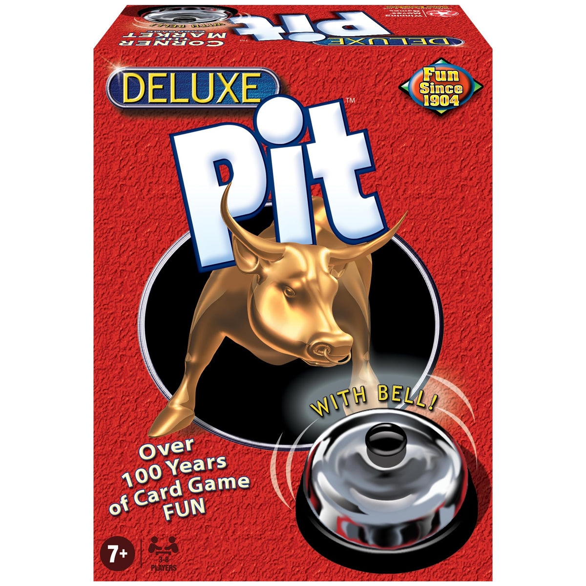Winning Moves Deluxe Pit cards in play for fast trading action during a family game night.
