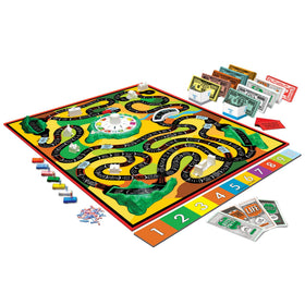 Winning Moves Game of Life 1960 edition playing pieces and money for hands-on gameplay.
