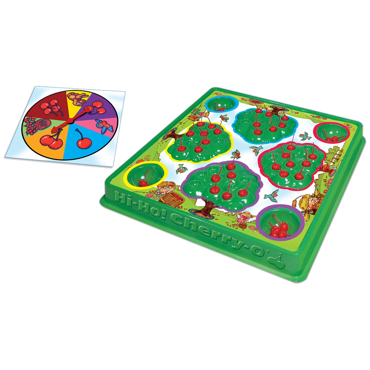 Winning Moves Hi-Ho Cherry-O bucket image promotes quick turns and math play.