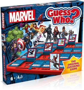 Winning Moves Marvel Guess Who character cards show iconic heroes for quick, engaging family play.